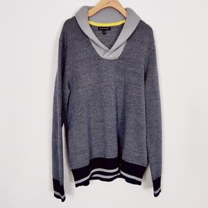 Banana Republic Men's Shawl Collar Pullover Sweater Large Merino Wool Academia